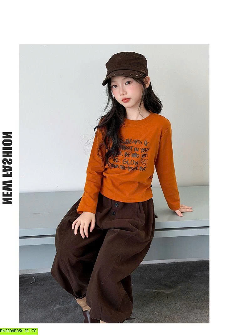 SÉT ÁO THUN DÀI TAY IN CHỮ MIX QUẦN SUÔNG SZ ĐẠI
