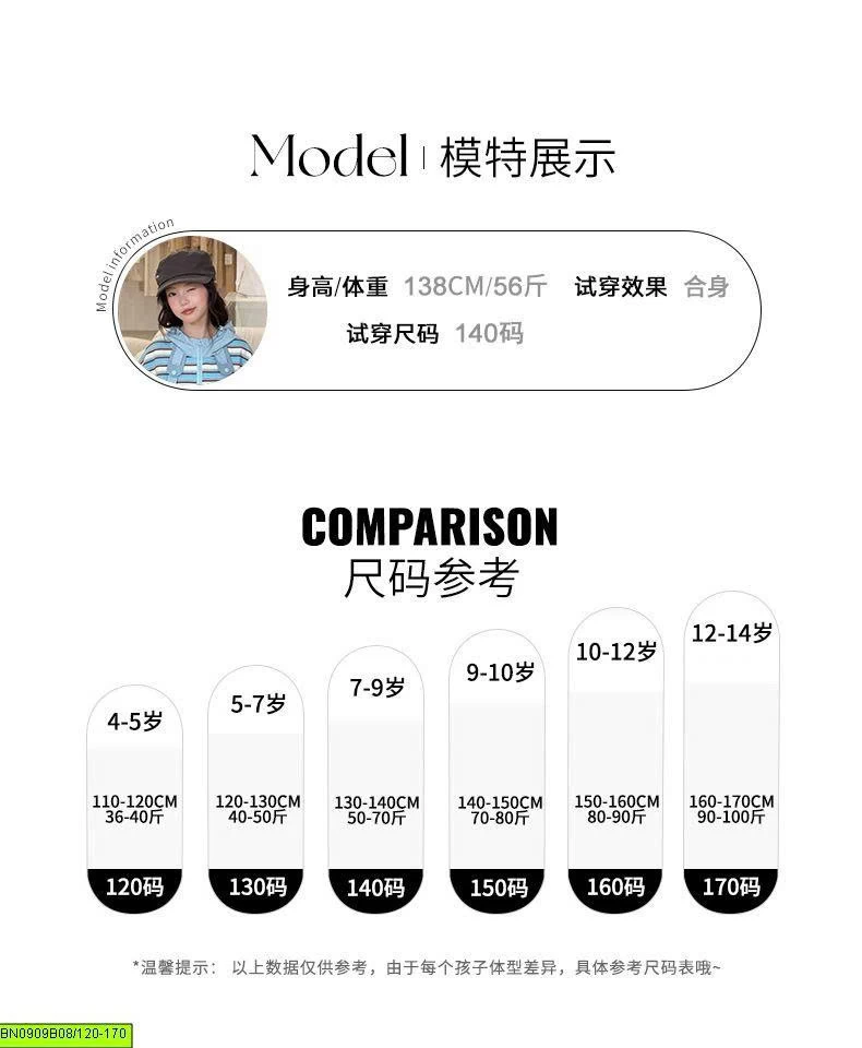 ÁO NỈ KẺ XANH LIỀN MŨ