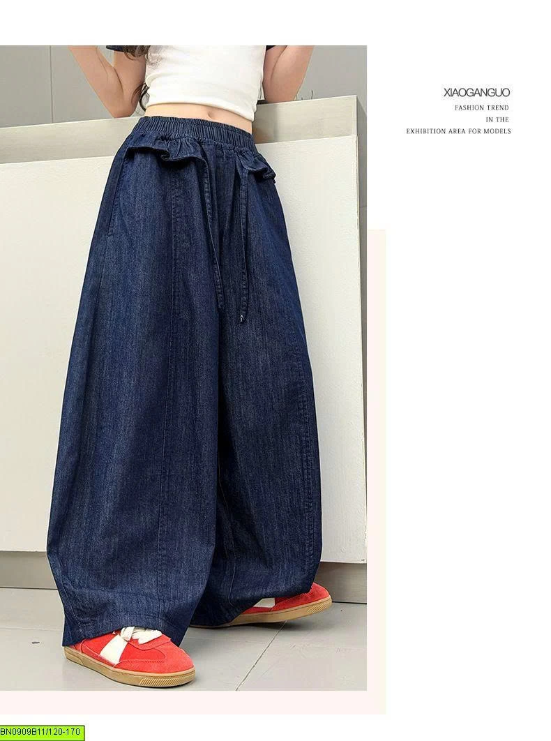 QUẦN DENIM PHỐI BÈO BÉ GÁI