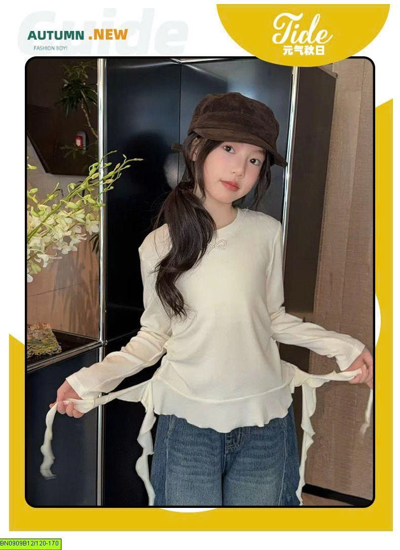 ÁO THUN PHỐI DÂY BÈO NỮ TÍNH