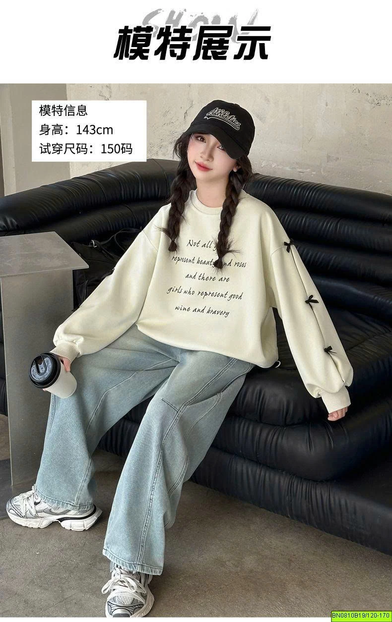 SÉT ÁO NI GẮN NƠ MIX JEAN BẠC MÀU