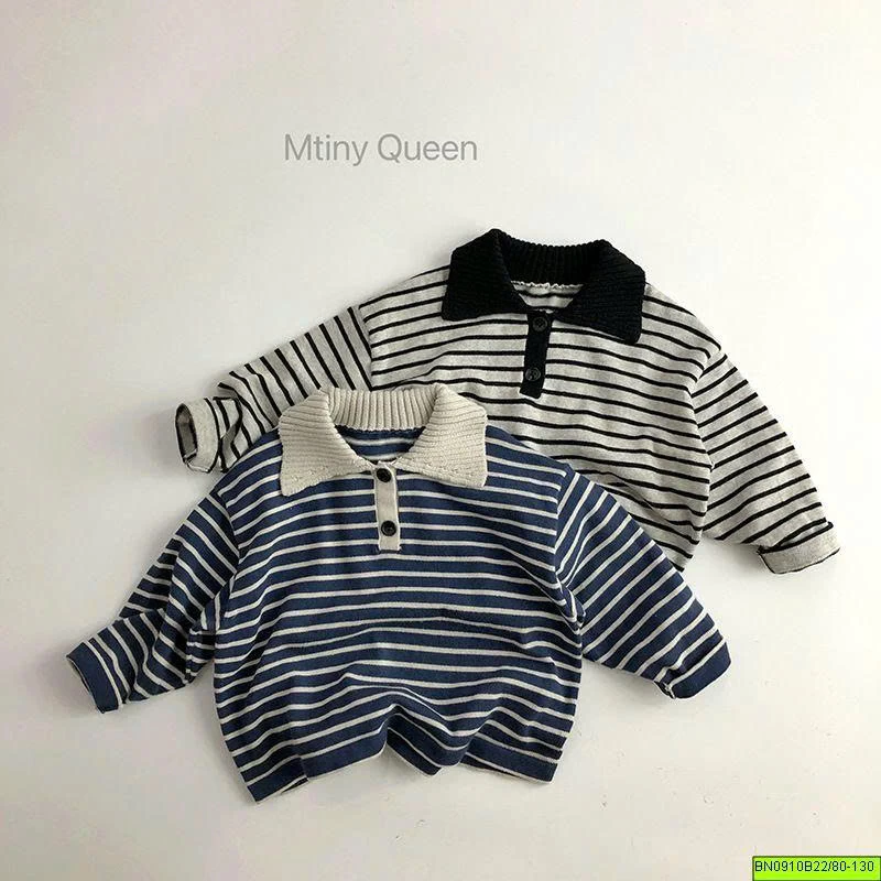 ÁO POLO LEN KẺ NGANG MTINY QUEEN