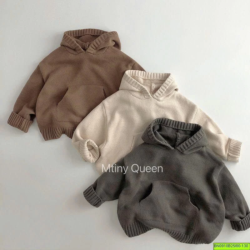 HOODIE LEN TRƠN MÀU   MTINY QUEEN