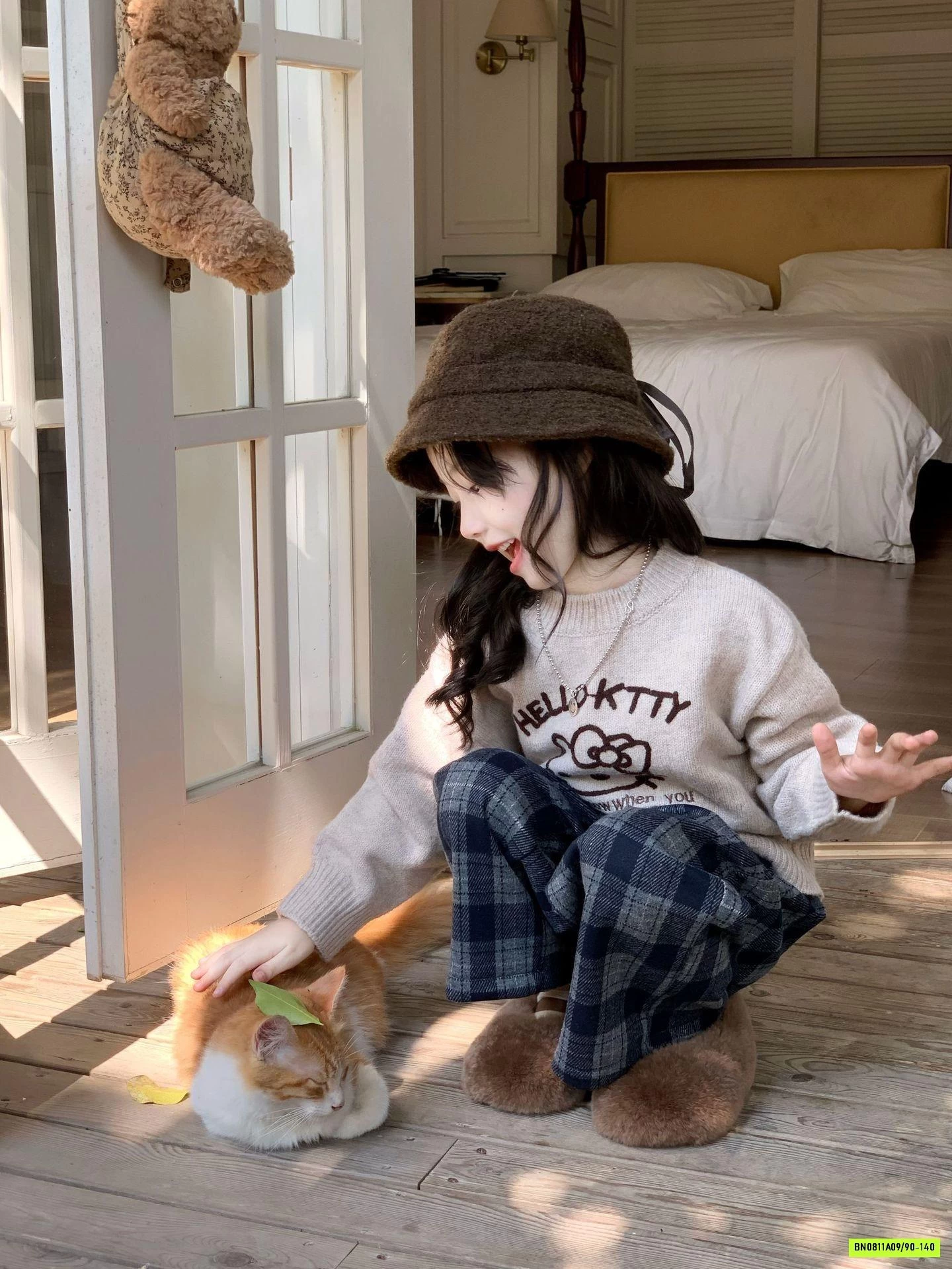 ÁO LEN MIX QUẦN SUÔNG CARO