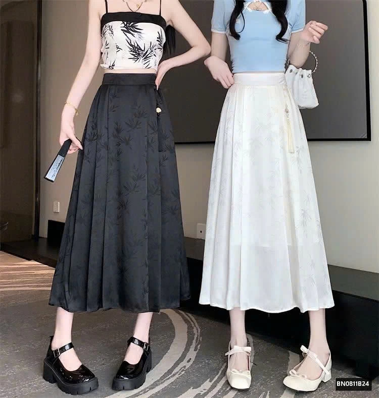 CHÂN VÁY DÁNG DÀI PHONG CÁCH TRUNG HOA