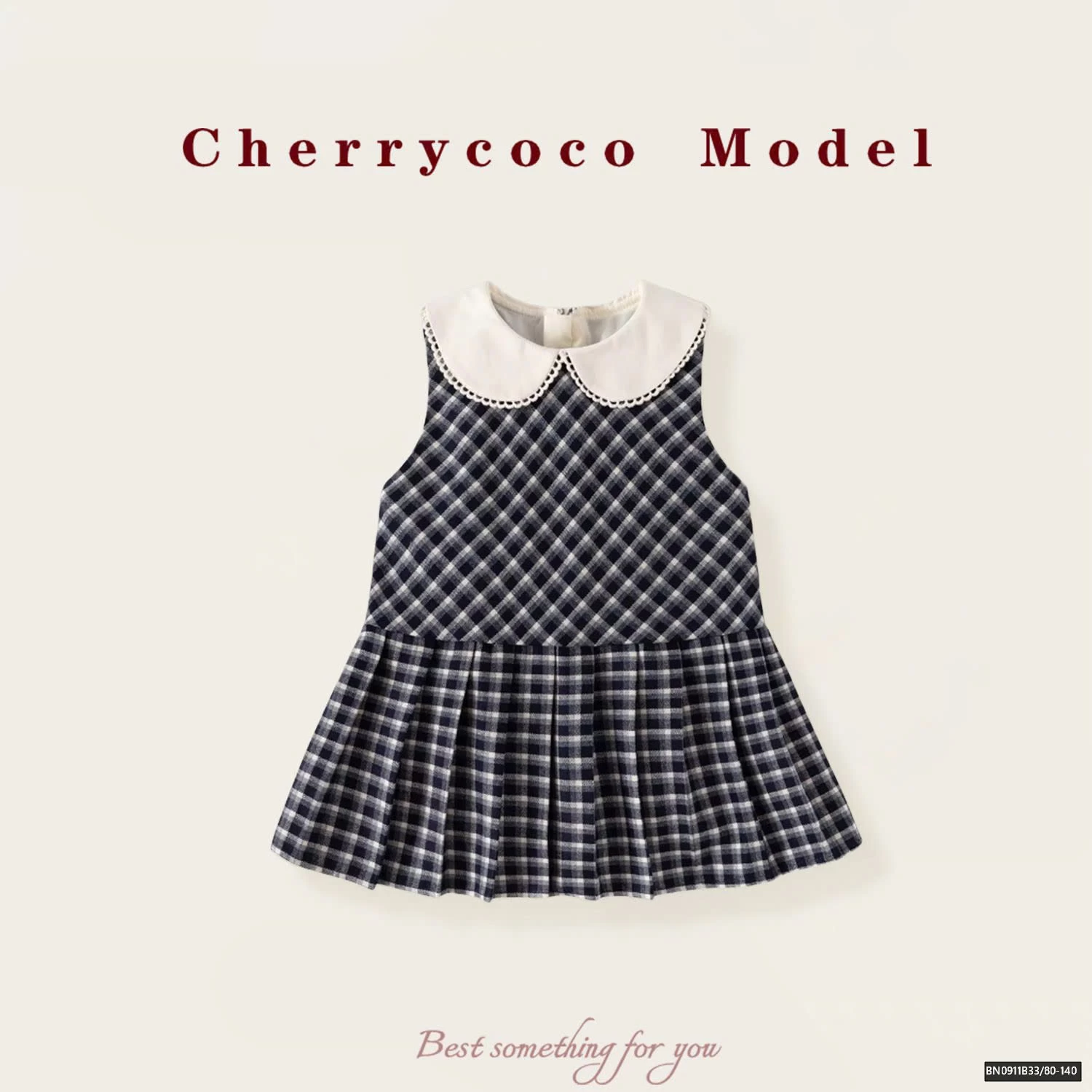 SET ÁO LEN CÚN MIX ĐẦM CARO CHERRYCOCO