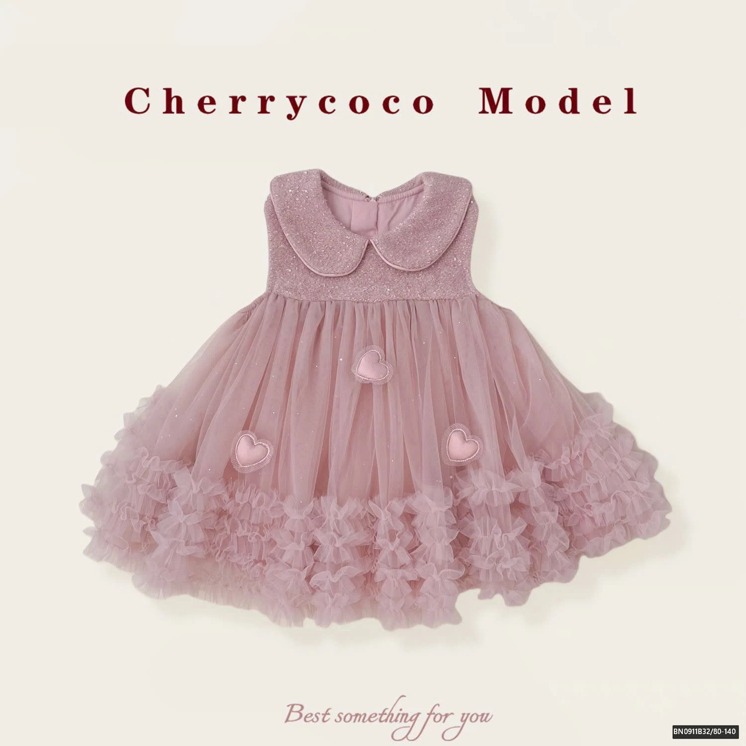 SET ÁO LEN GIỮ NHIỆT MIX ĐẦM VOAN GẮN TRÁI TIM  CHERRYCOCO