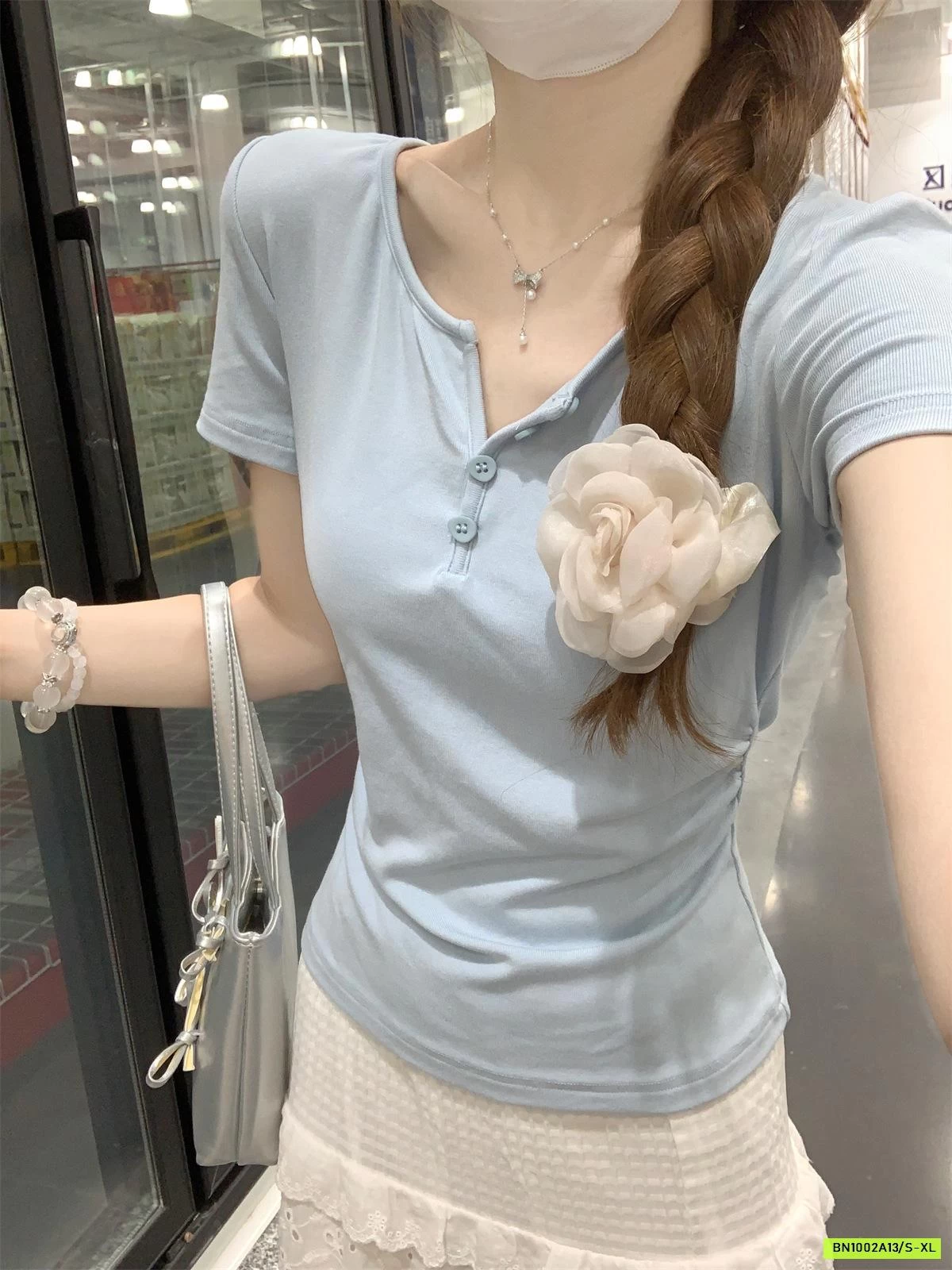 ÁO THUN CÚC NGỰC RÚT EO