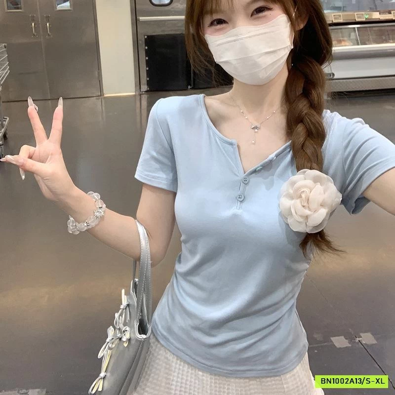 ÁO THUN CÚC NGỰC RÚT EO