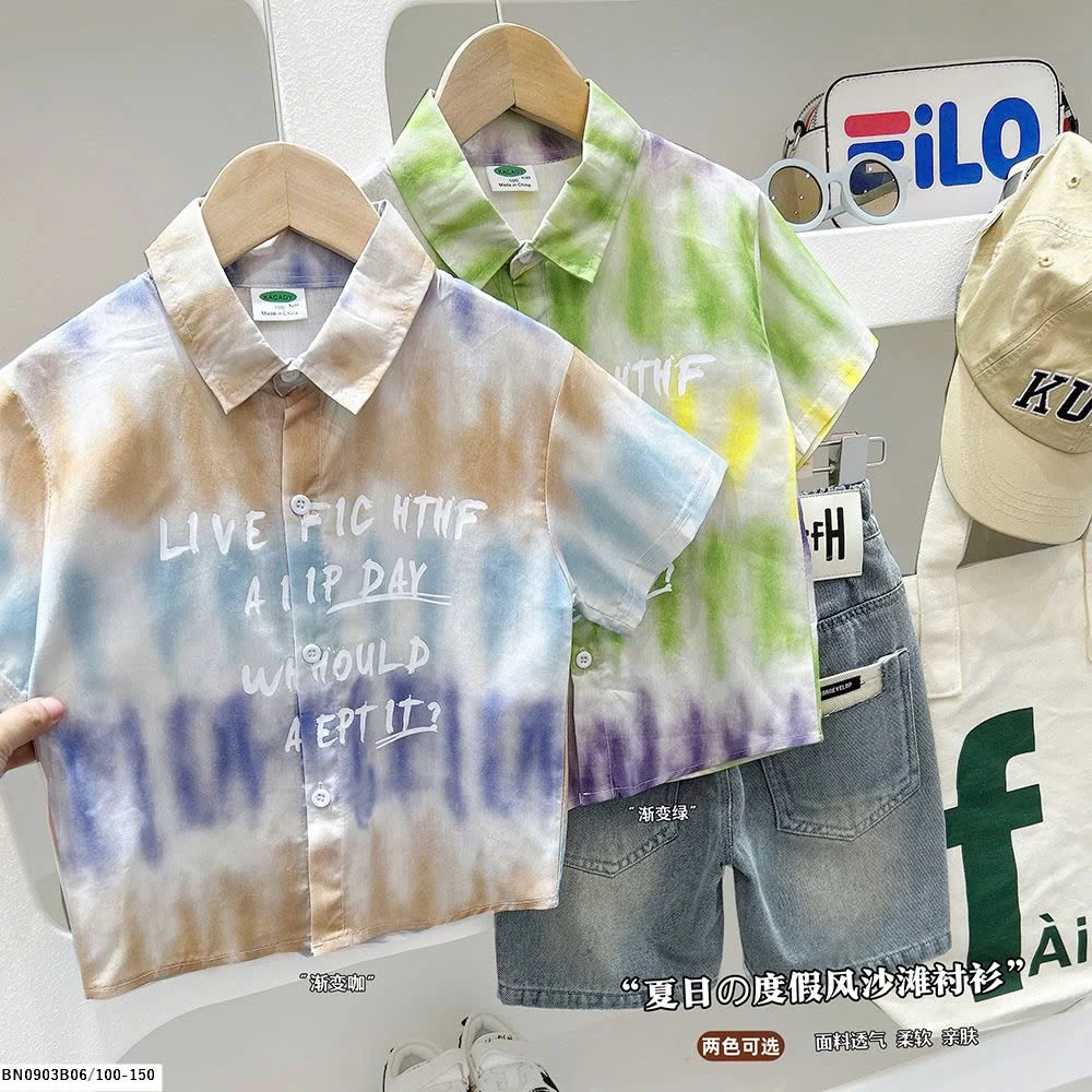 ÁO SƠ MI LOANG MÀU CÁ TÍNH