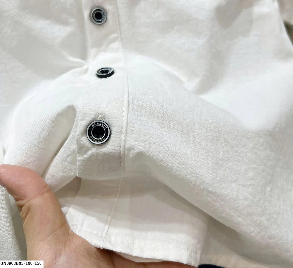 ÁO SƠ MI CỔ TRỤ CHO BÉ