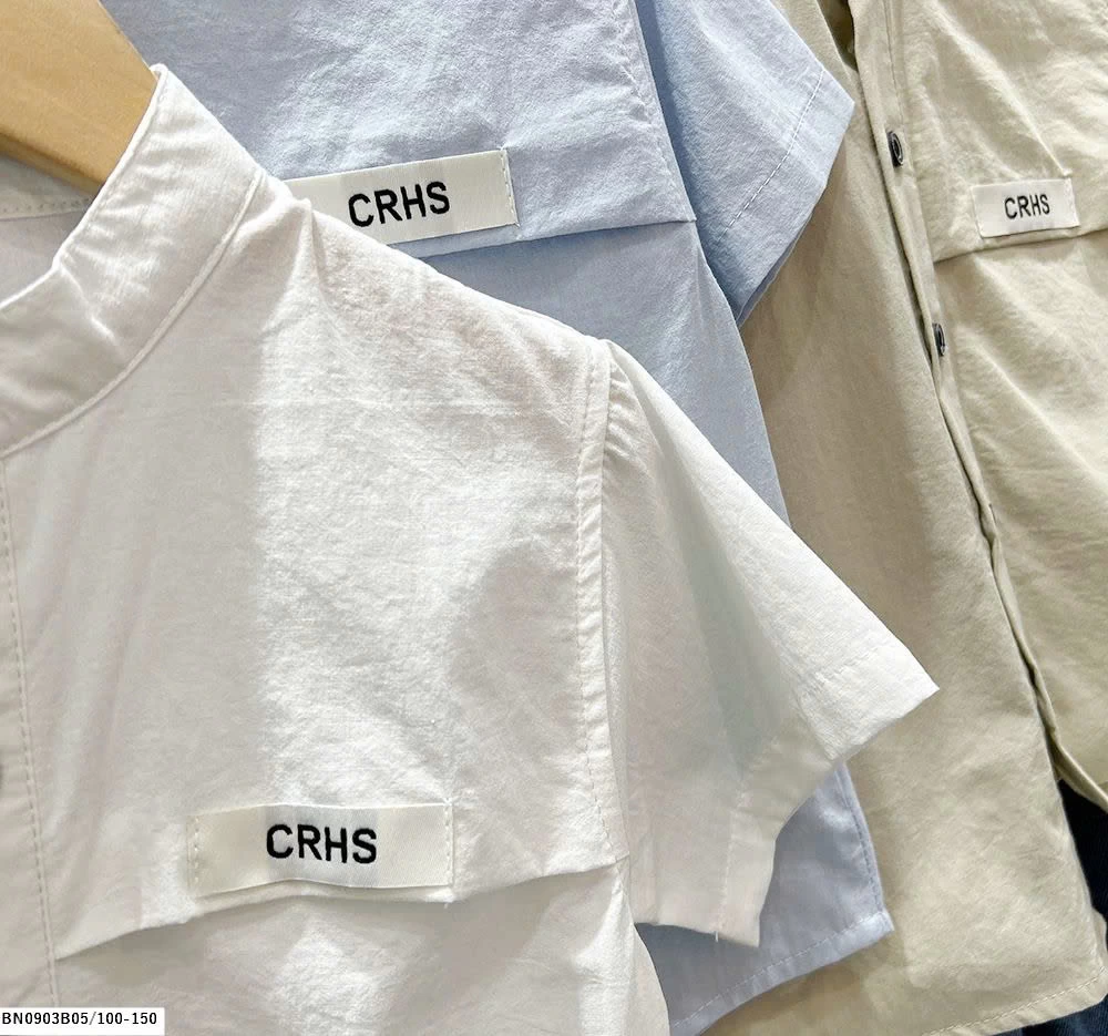 ÁO SƠ MI CỔ TRỤ CHO BÉ