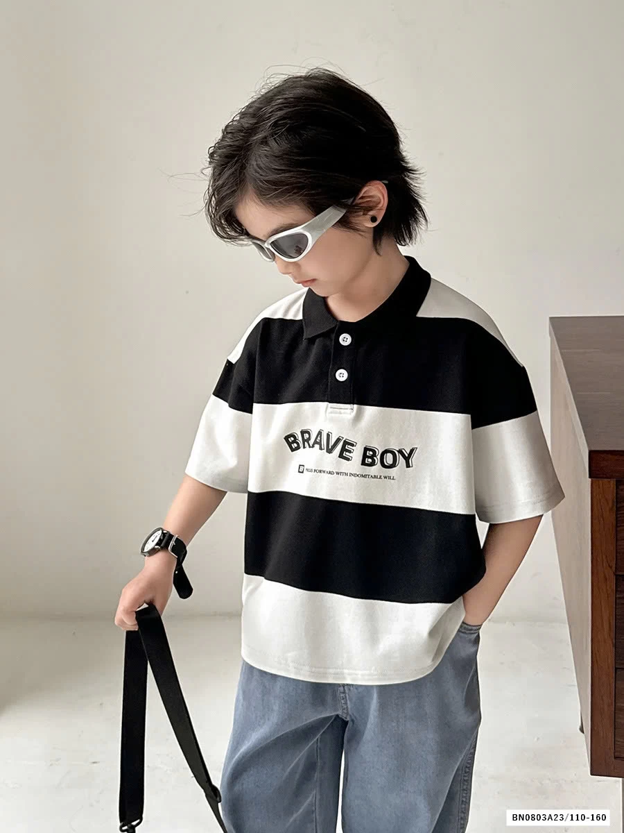 POLO KẺ ĐEN TRẮNG