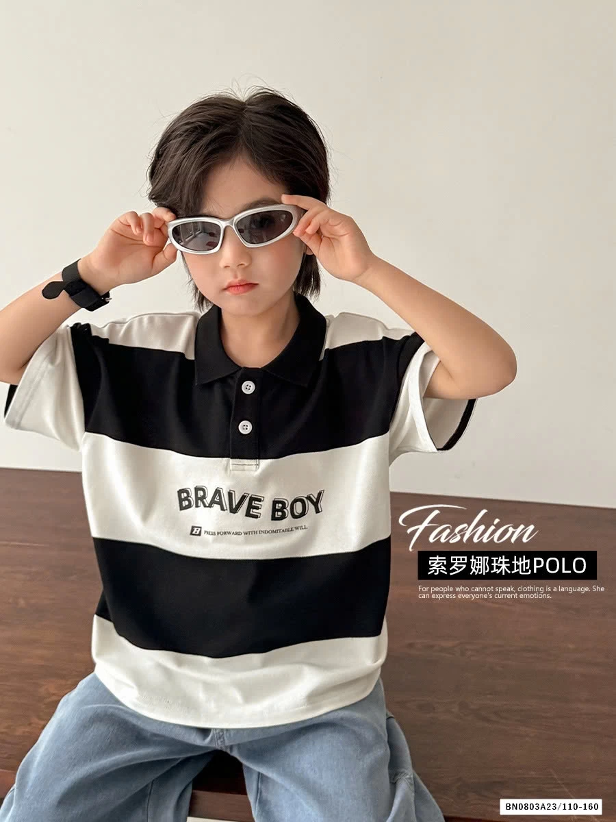 POLO KẺ ĐEN TRẮNG