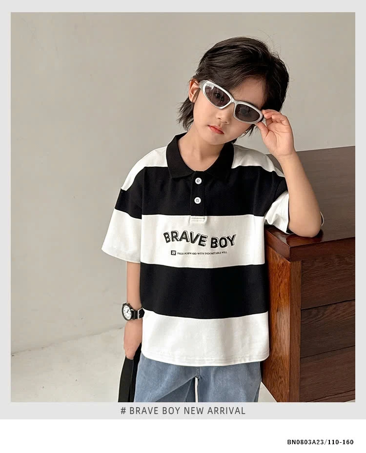 POLO KẺ ĐEN TRẮNG