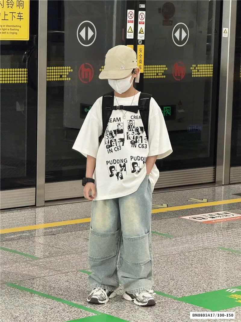 ÁO THUN TRẮNG IN HÌNH PUPDDING