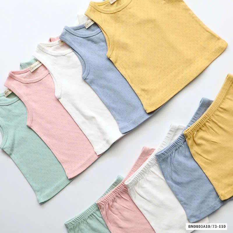 BỘ COTTON LỖ SÁT NÁCH MINKYMOM