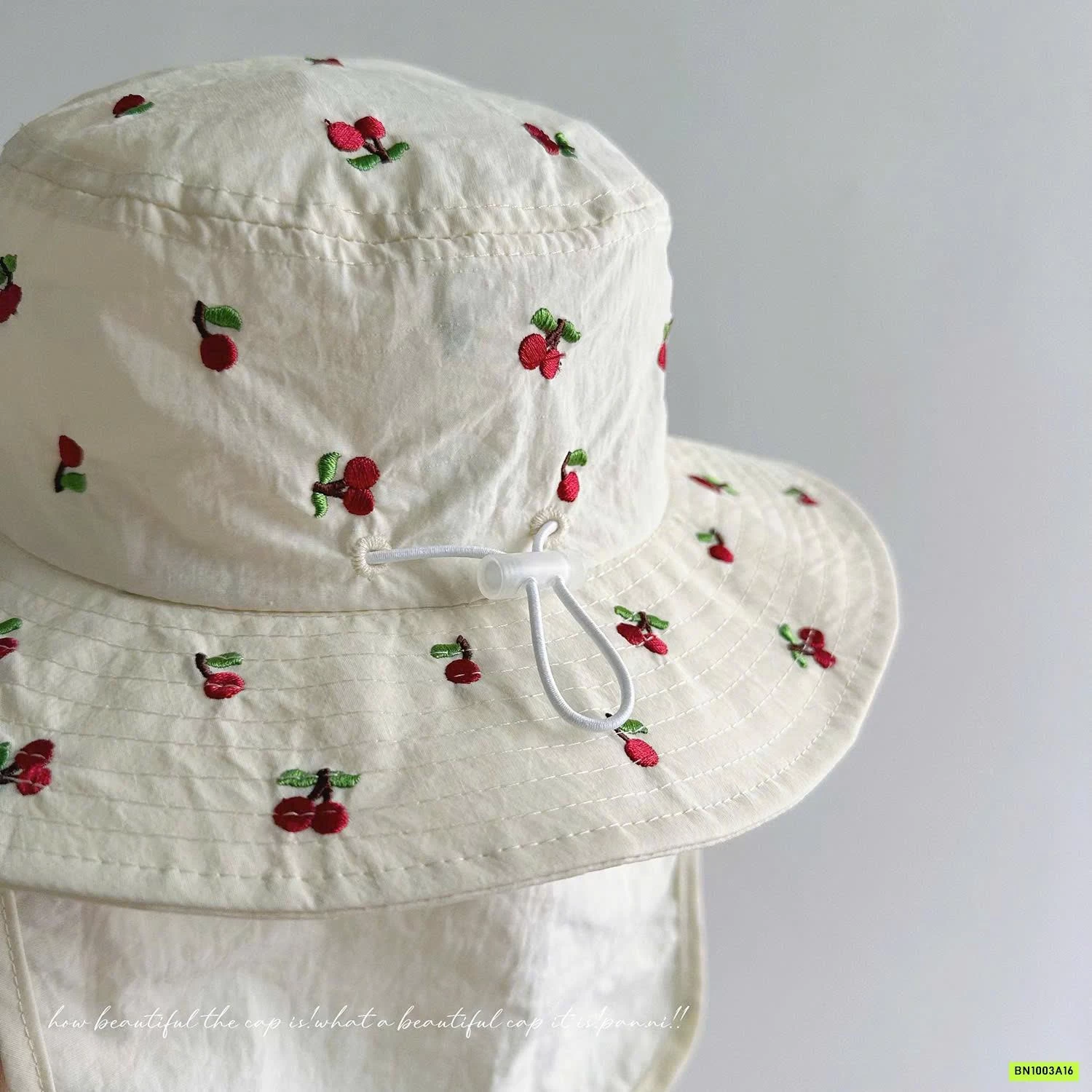 MŨ CHỐNG NẮNG KÈM VẠT CHE THÊU