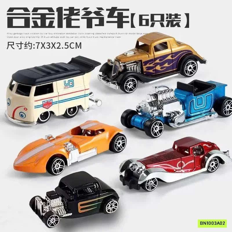 SÉT 6 MÔ HÌNH XE CỔ HỢP KIM