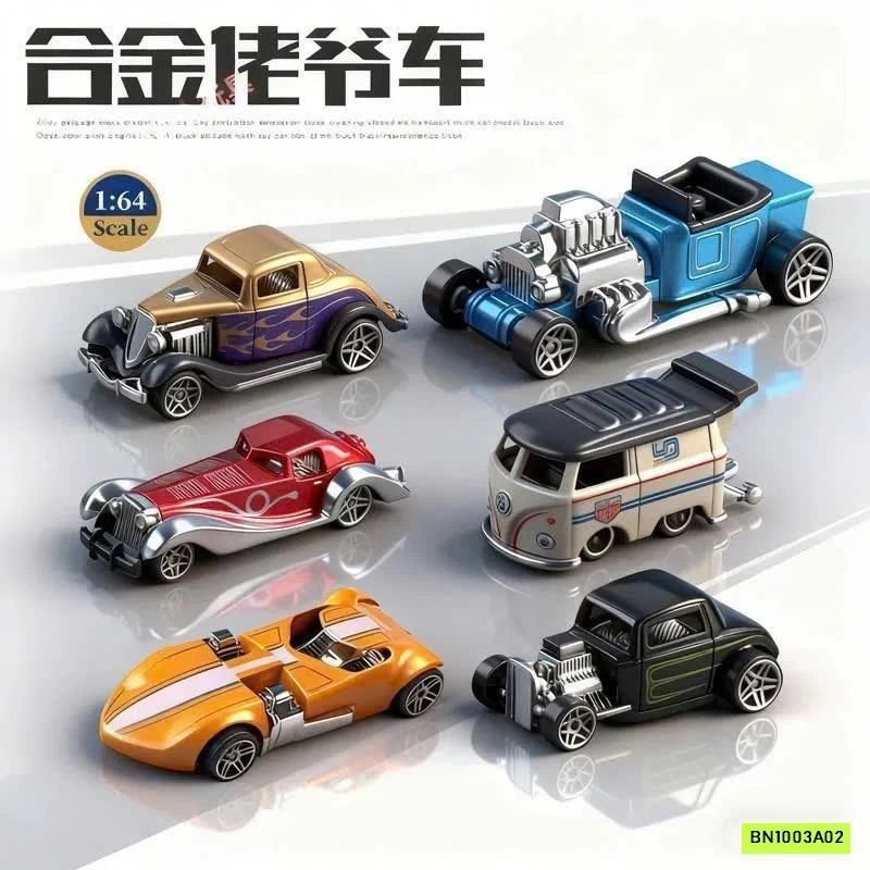 SÉT 6 MÔ HÌNH XE CỔ HỢP KIM