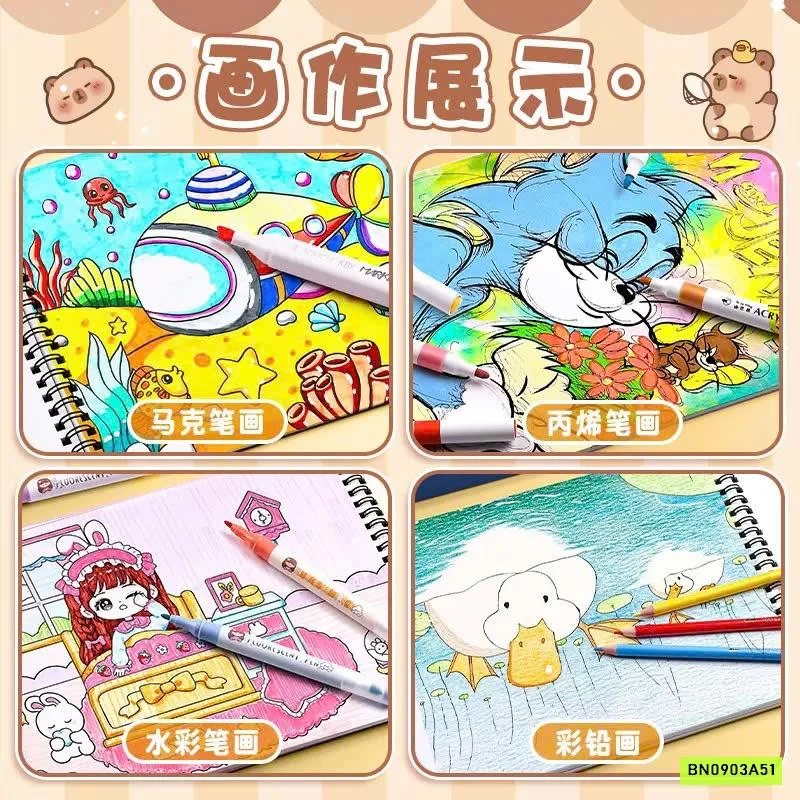 COMBO 4 QUYỂN VỞ VẼ A4 120 TRANG