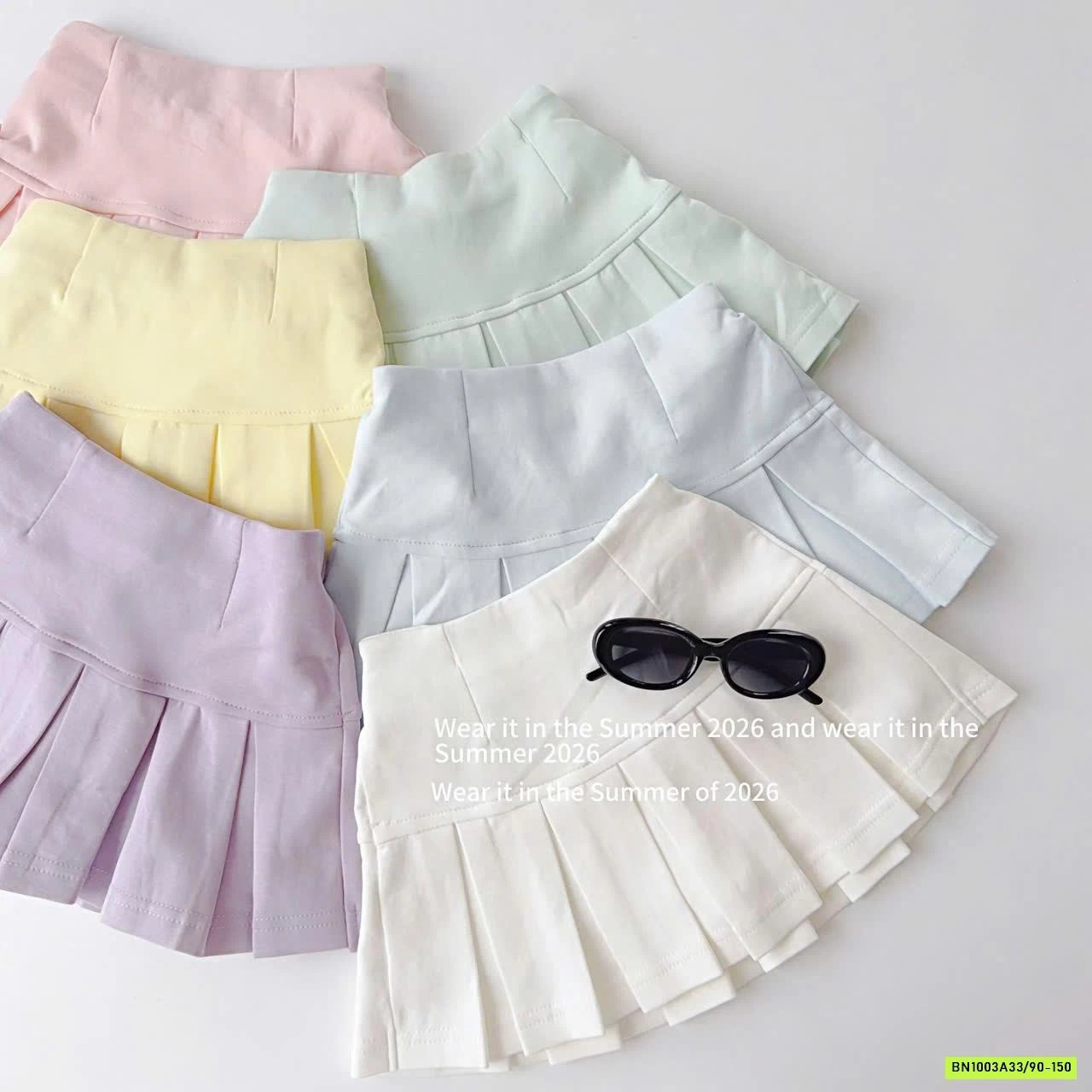 CHÂN VÁY COTTON XẾP LY T&QKIDS