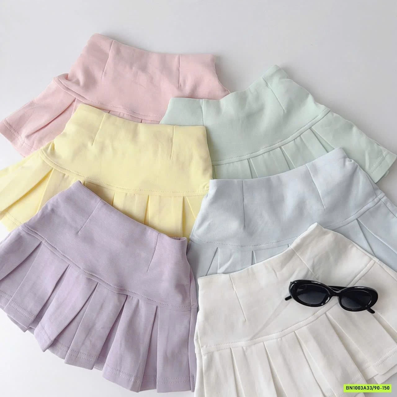 CHÂN VÁY COTTON XẾP LY T&QKIDS