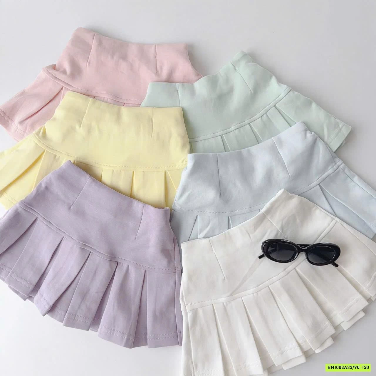 CHÂN VÁY COTTON XẾP LY T&QKIDS