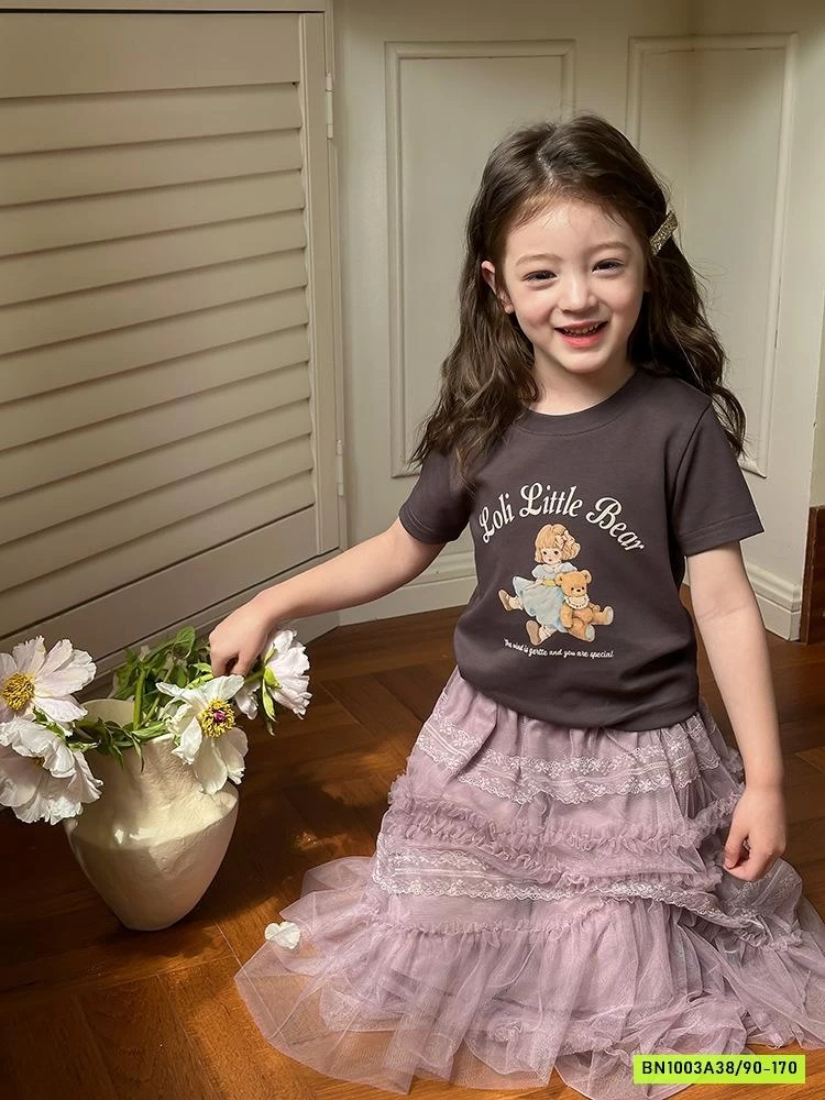 ÁO THUN CROPTOP GẤU BEAR 25C078 AMBB