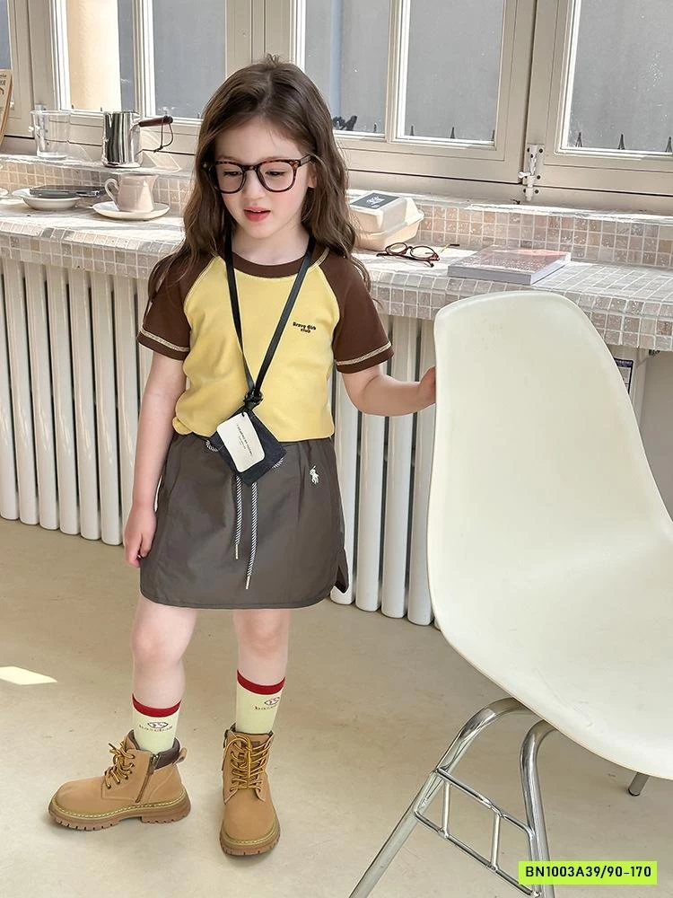 CROPTOP PHỐI MÀU TAY 25B027 AMBB