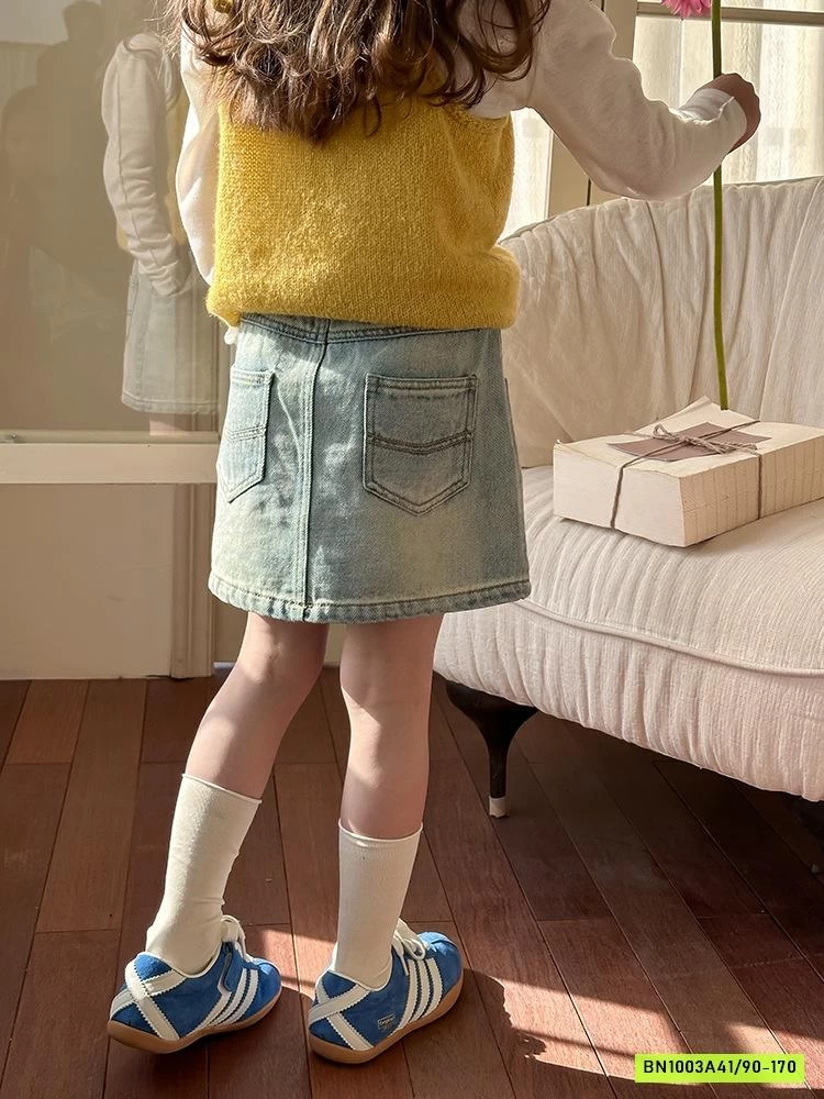 CHÂN VÁY JEANS TÚI SAU 25A040 AMBB