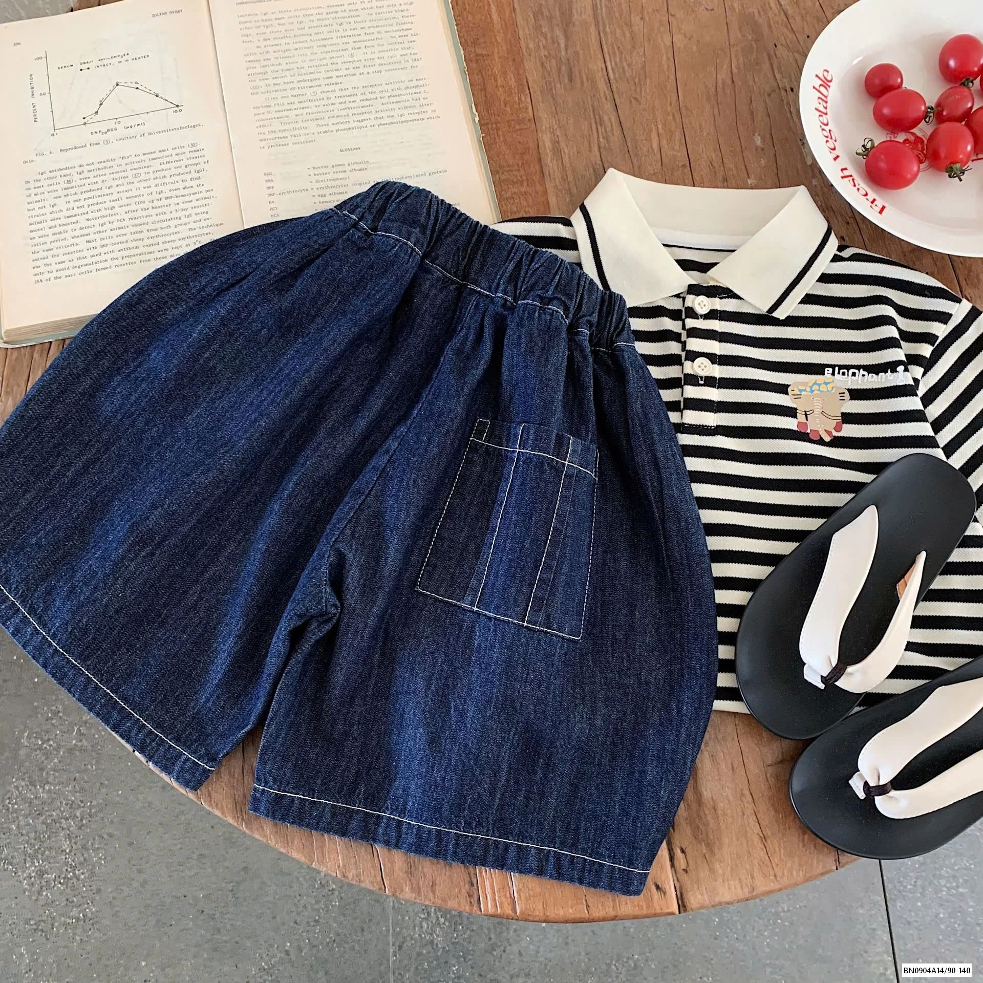 QUẦN BÍ JEANS VIỀN CHỈ NỔI