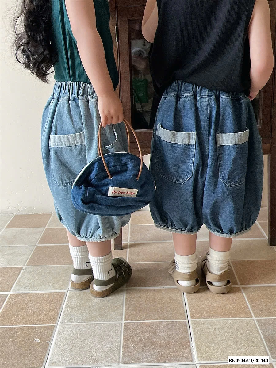 QUẦN BÍ JEANS TÚI PHỐI VIỀN