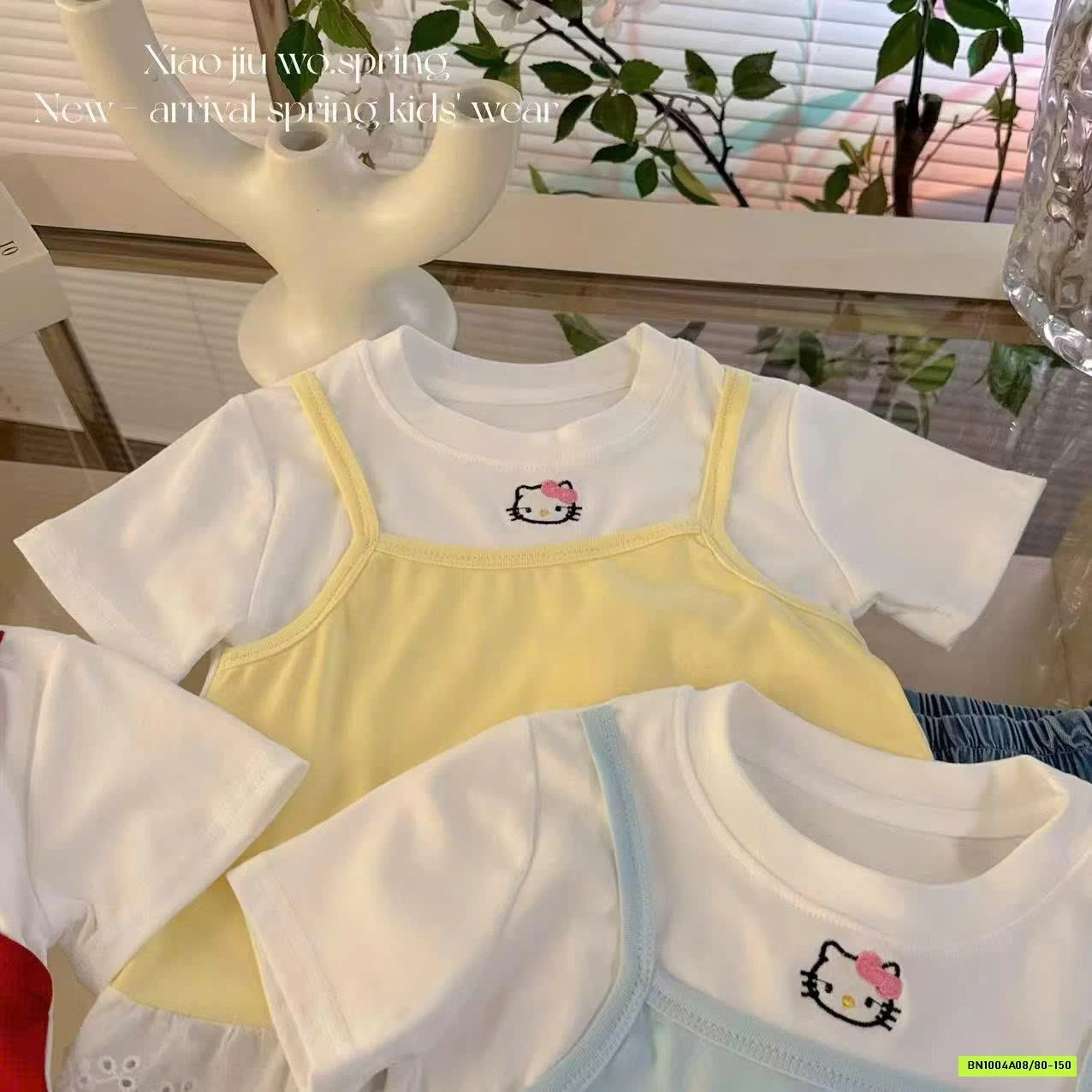 ÁO THUN GIẢ 2 DÂY PHỐI REN