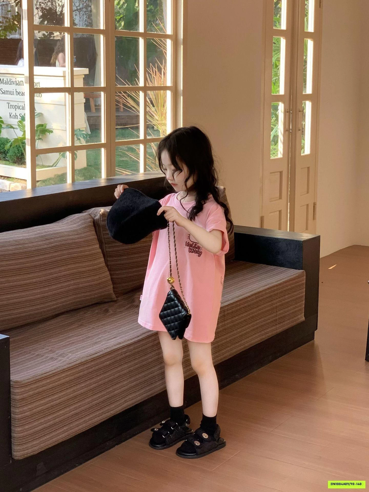 ÁO DÁNG DÀI HỒNG KITTY