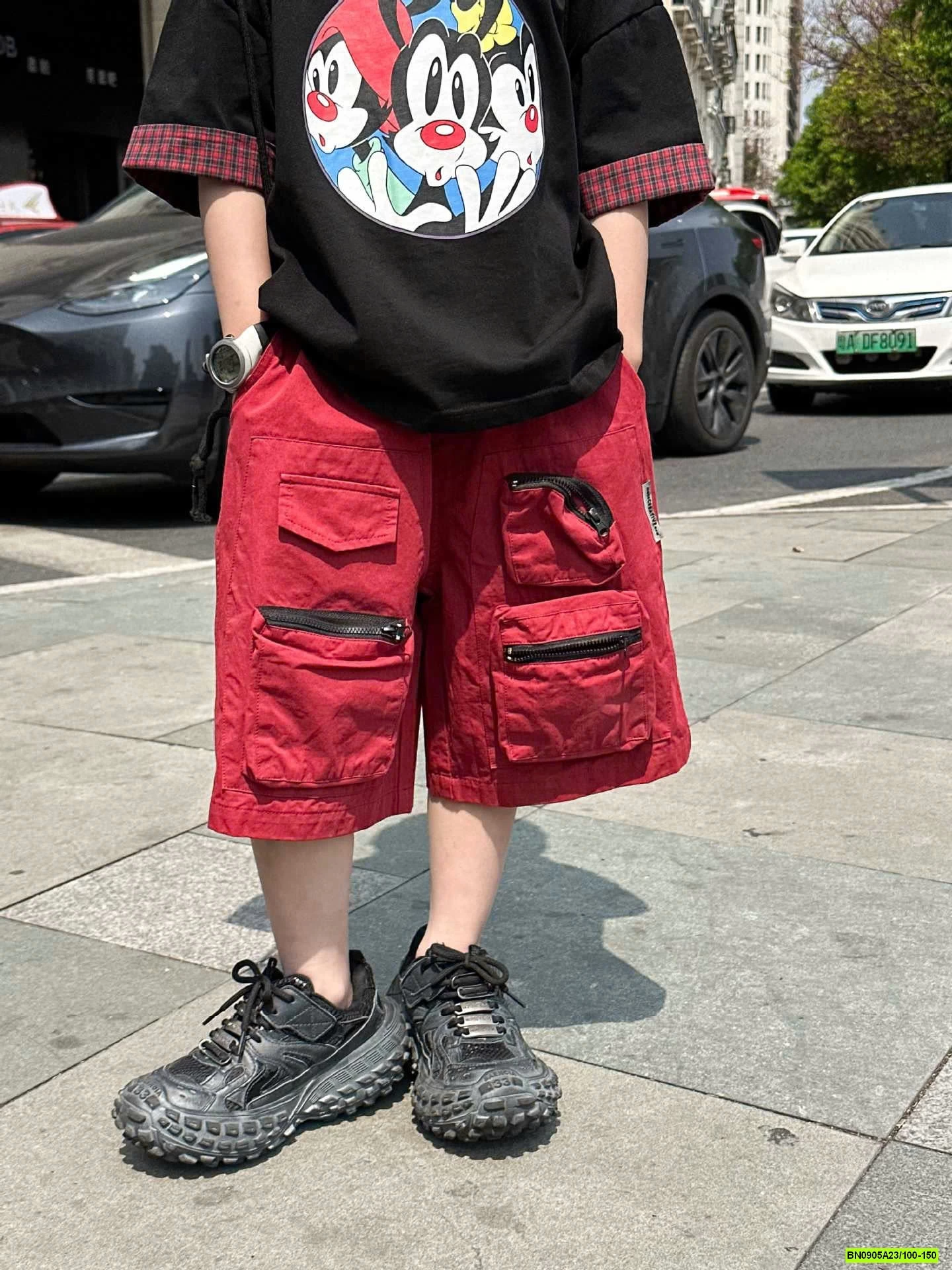 ÁO ĐEN MIX SHORT TÚI HỘP ĐỎ