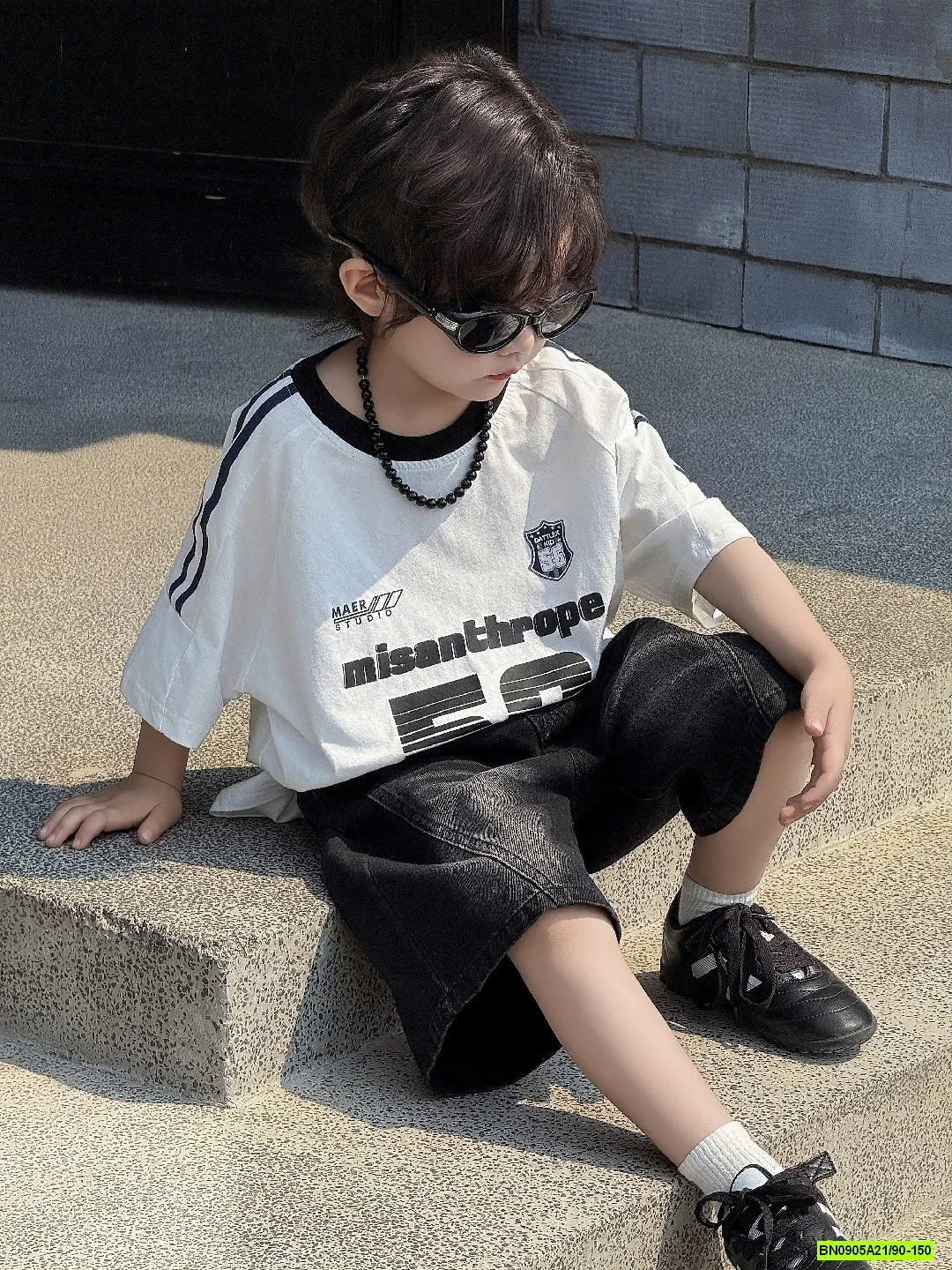 ÁO SỐ 56 MIX JEANS BẠC MÀU