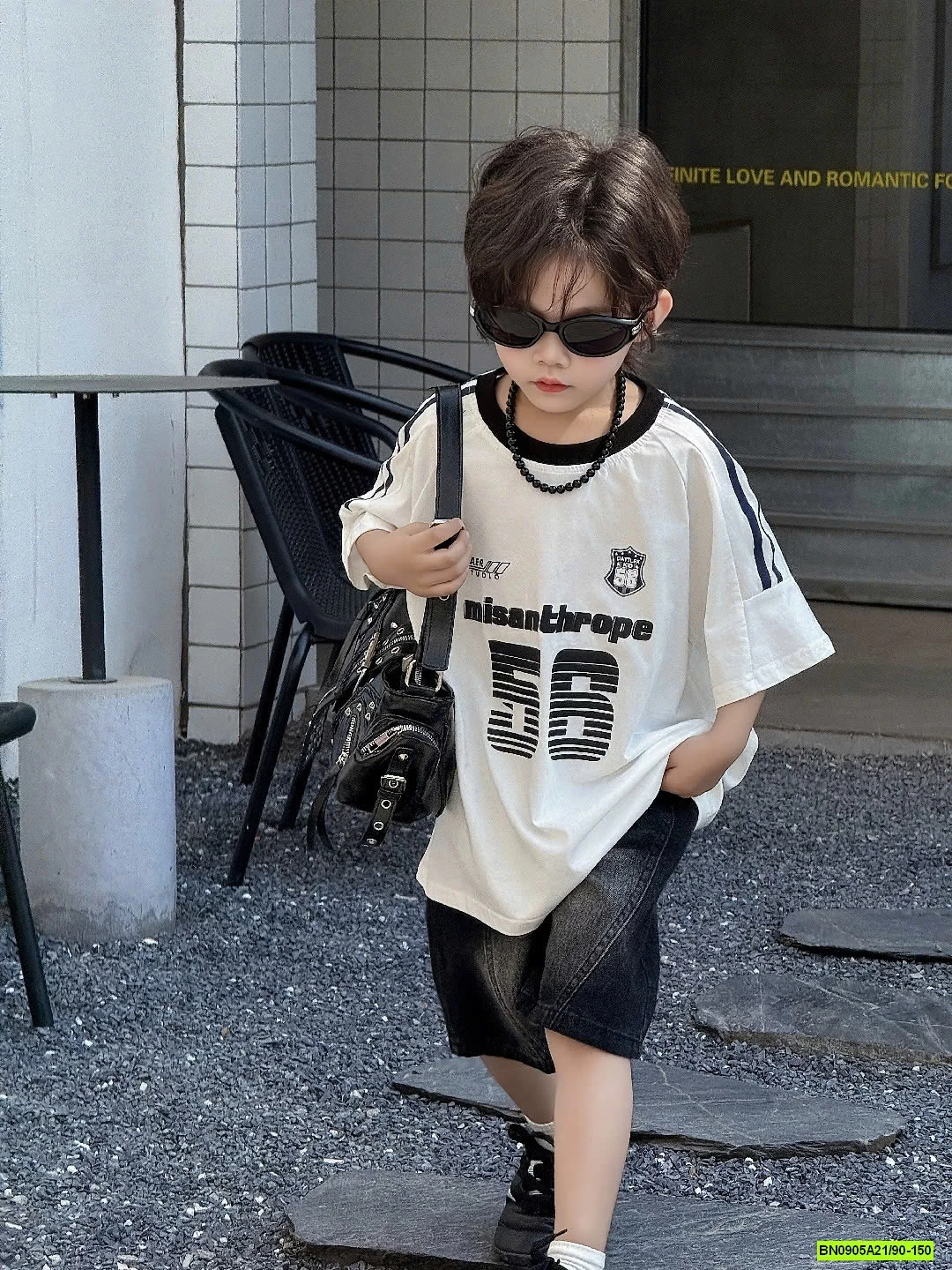 ÁO SỐ 56 MIX JEANS BẠC MÀU