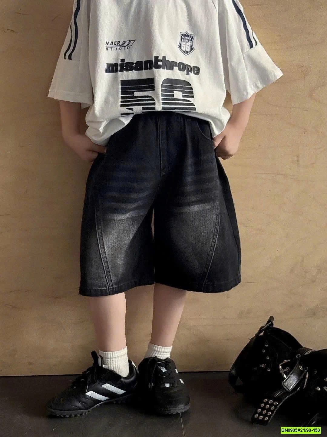 ÁO SỐ 56 MIX JEANS BẠC MÀU