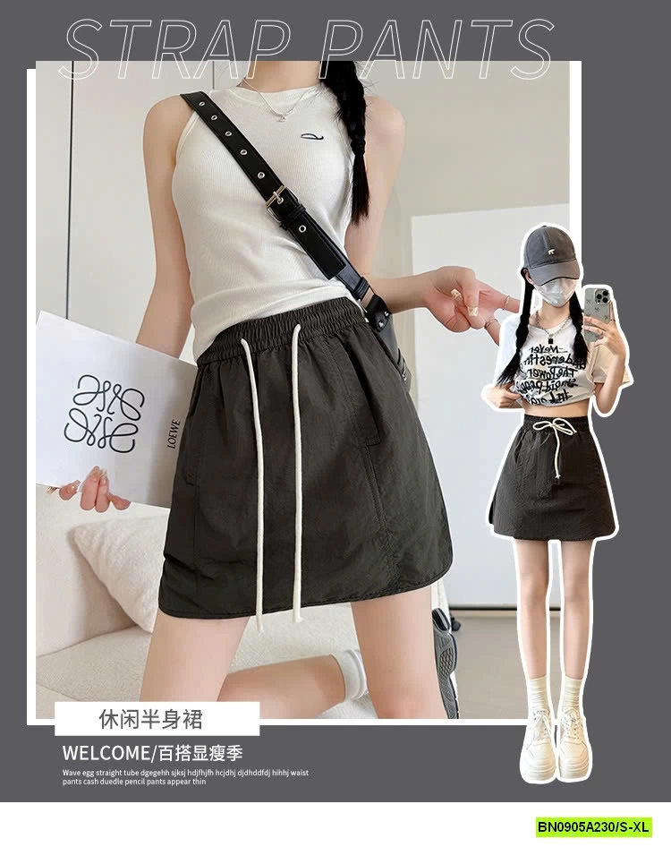 CHÂN VÁY CHỮ A CẠP CHUN