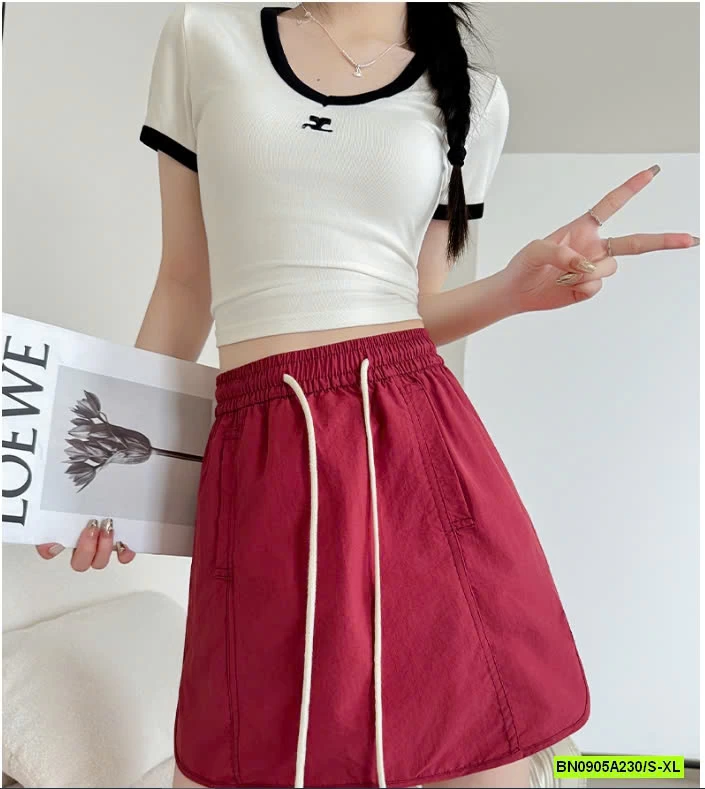 CHÂN VÁY CHỮ A CẠP CHUN