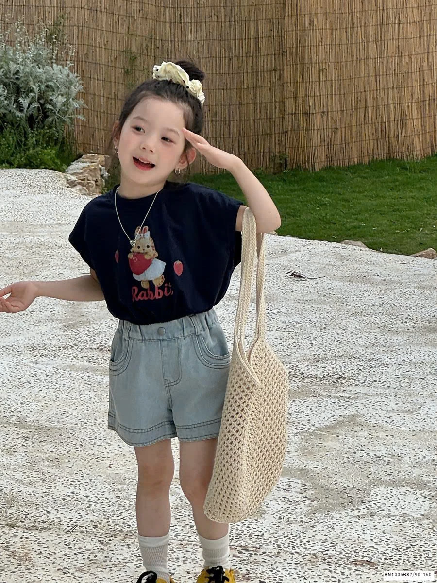 QUẦN SHORT JEAN CẠP CHUN BẠC MÀU