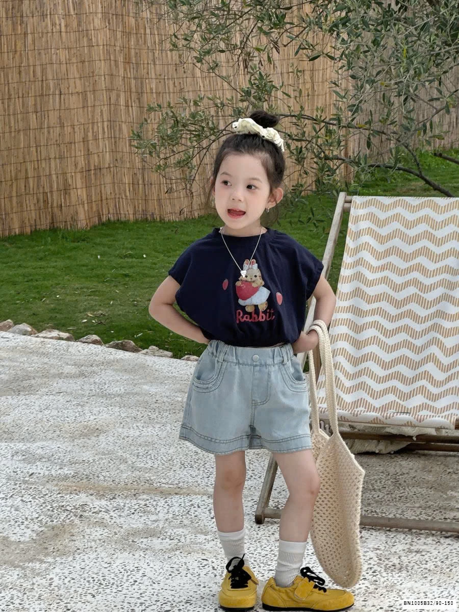 QUẦN SHORT JEAN CẠP CHUN BẠC MÀU