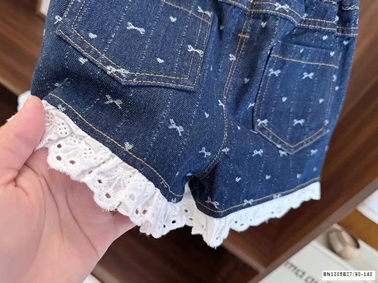 QUẦN SHORT VIỀN REN CHO BÉ GÁI