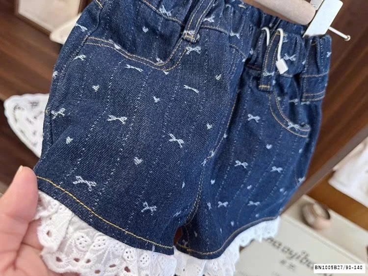 QUẦN SHORT VIỀN REN CHO BÉ GÁI