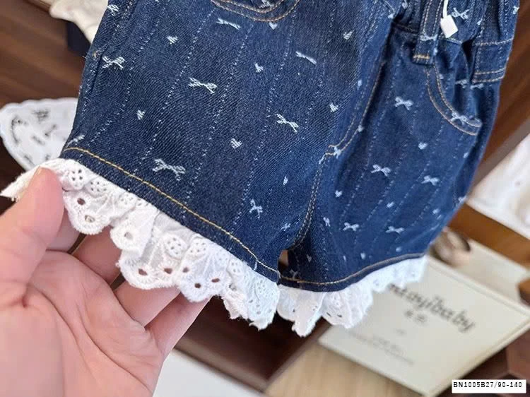 QUẦN SHORT VIỀN REN CHO BÉ GÁI