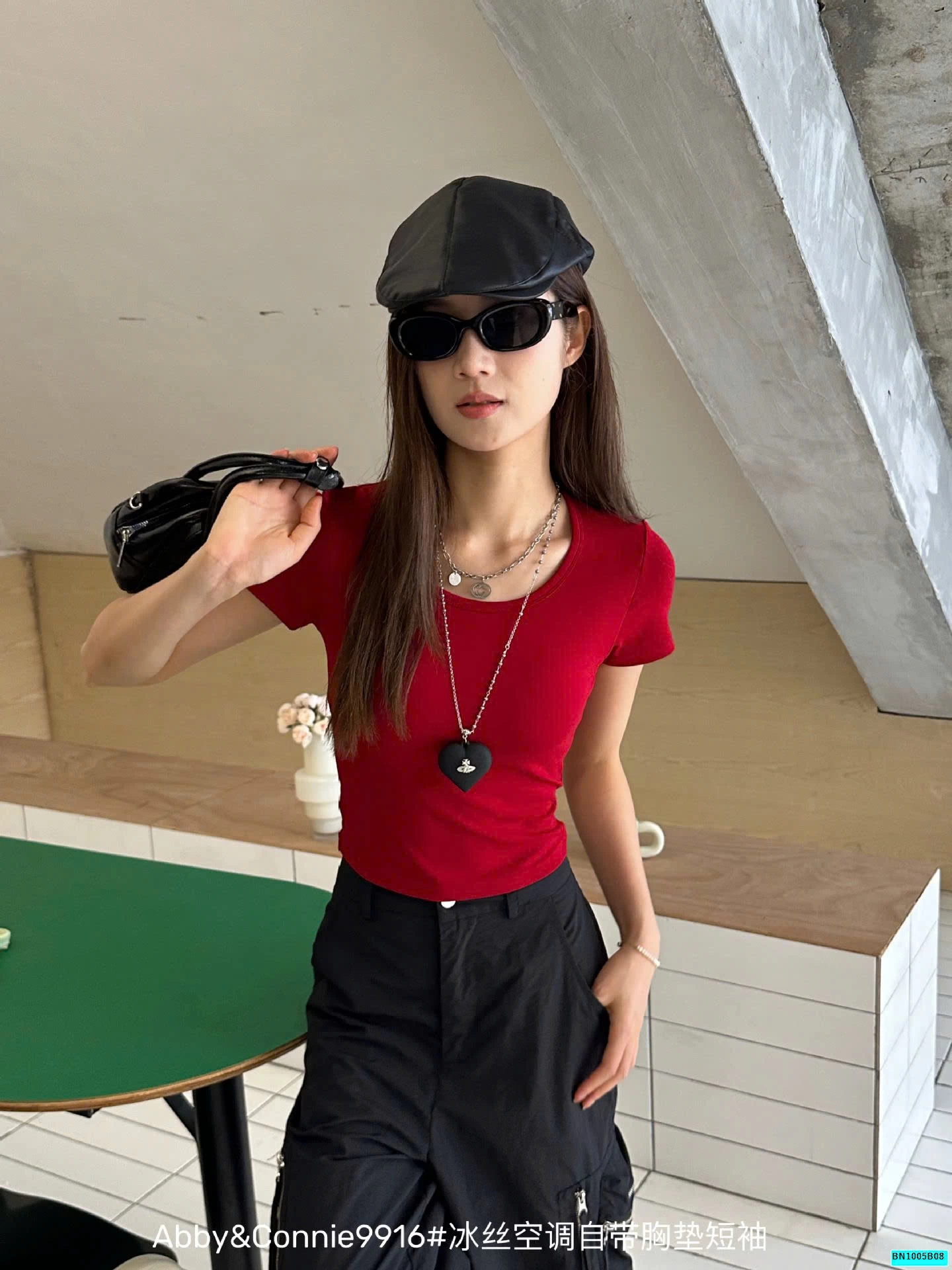 ÁO THUN TAY NGẮN KÈM ĐỆM NGỰC ABBY&CONNIE