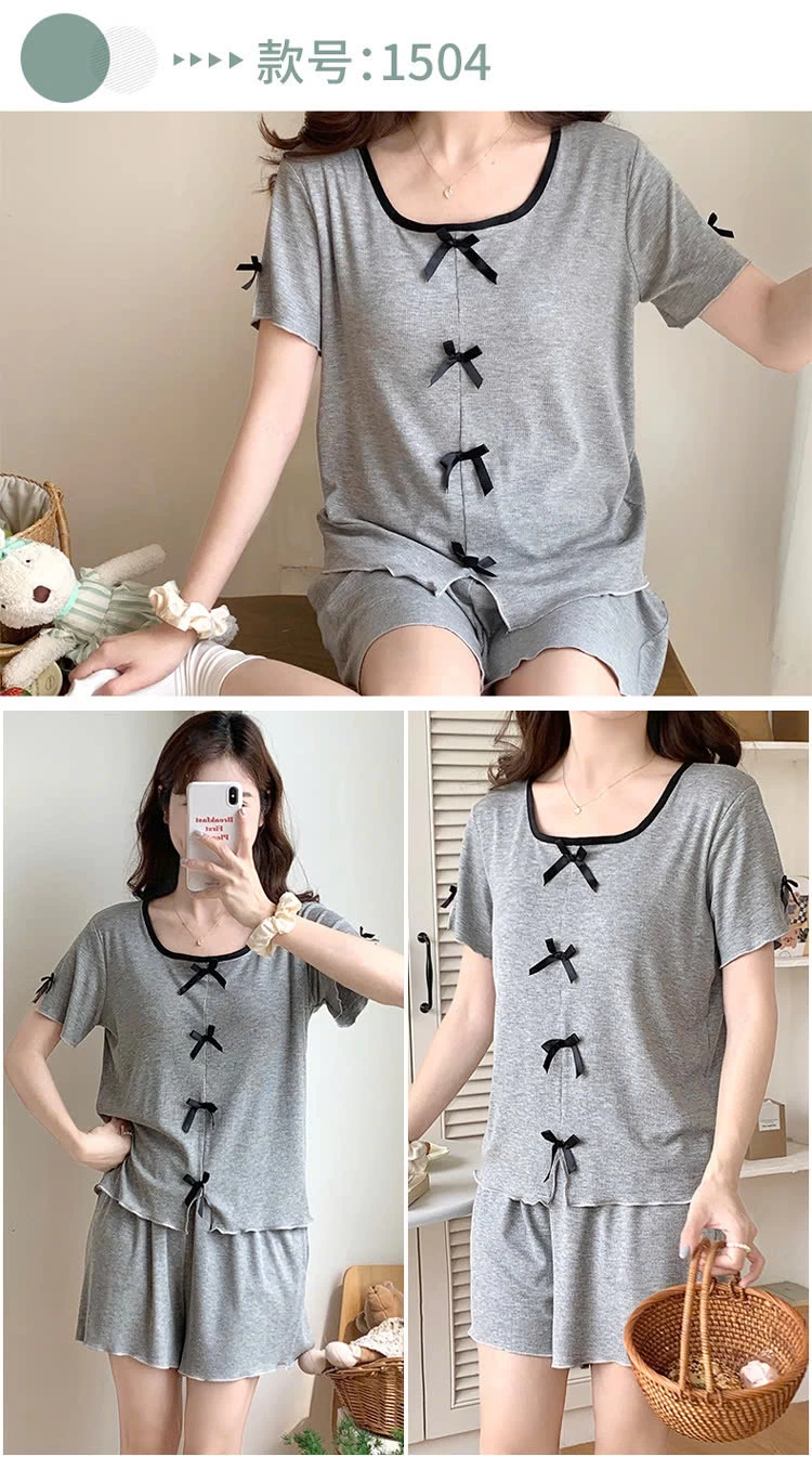 BỘ NỮ KÈM BRA MẶC NHÀ PHỐI VIỀN BÈO