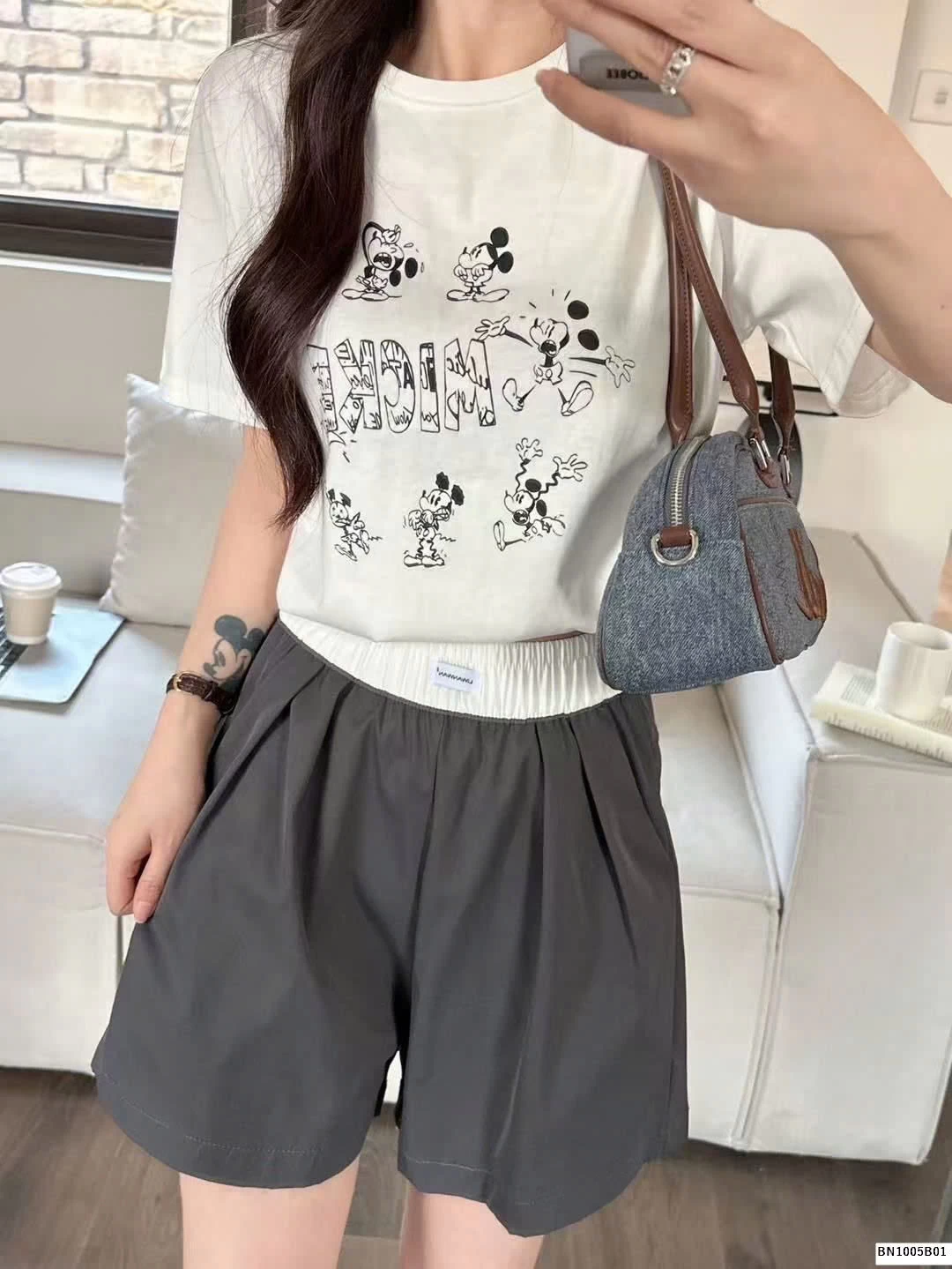 QUẦN SHORT NỮ CẠP CHUN PHỐI MÀU