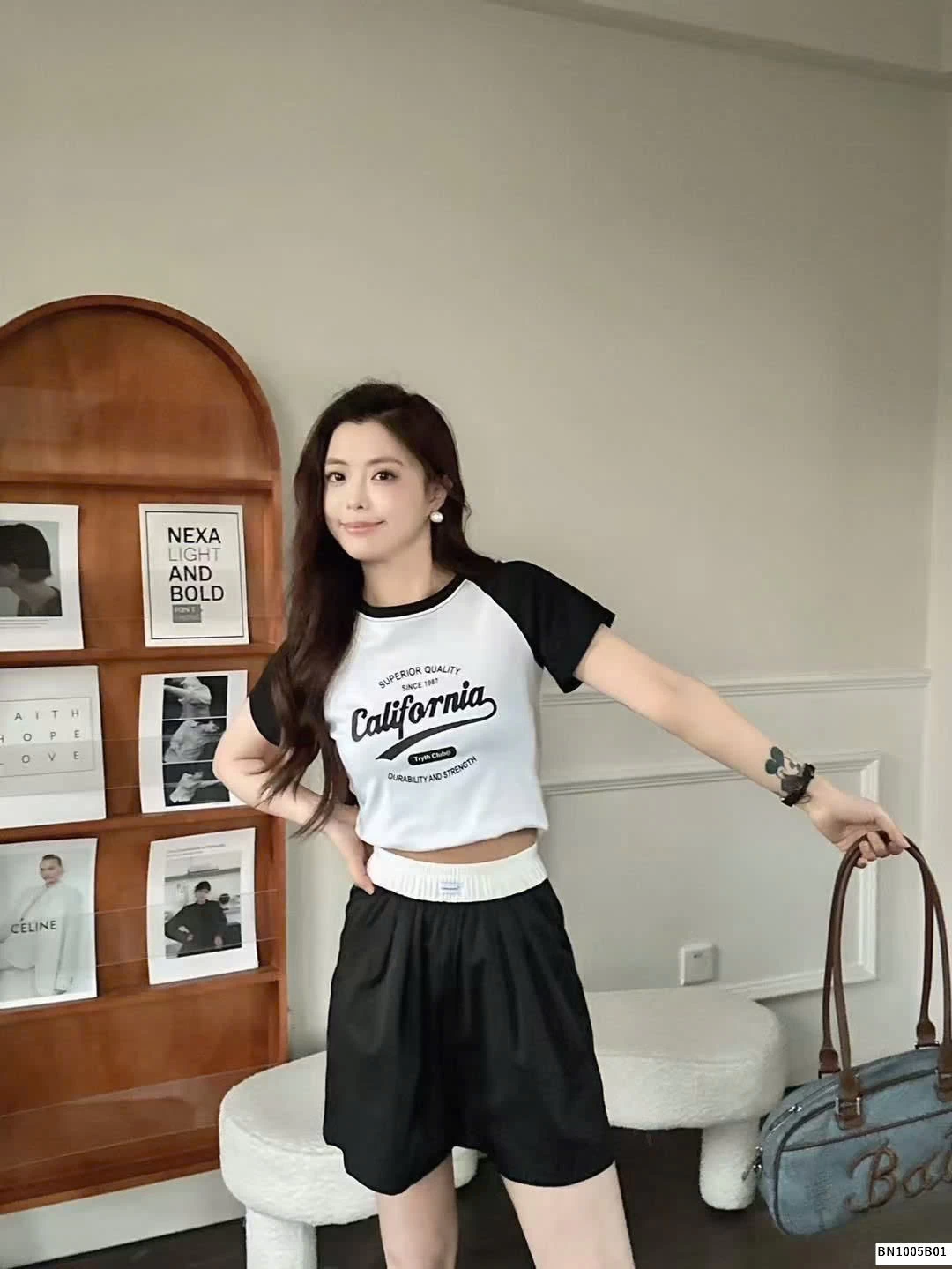 QUẦN SHORT NỮ CẠP CHUN PHỐI MÀU